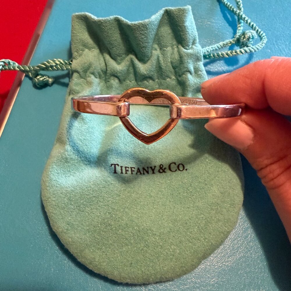Tiffany & Co. Heart Bangle Bracelet Silver Gold